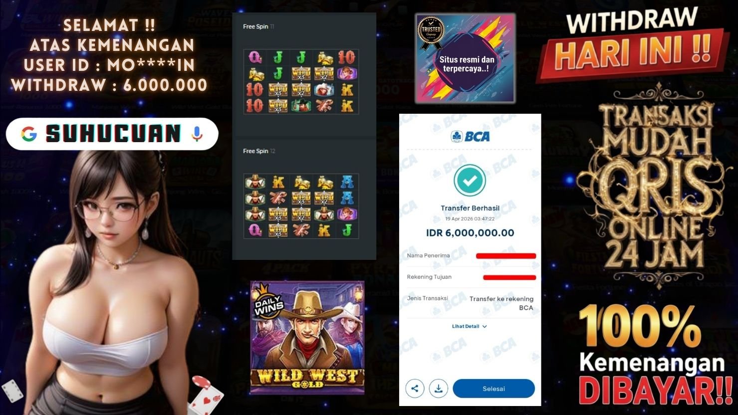 SUHUCUAN JACKPOT SLOT WILD WEST GOLD